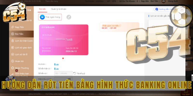 Hướng dẫn rút tiền bằng hình thức banking online